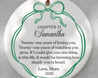 21st Birthday Ornament Personalized, 21st Birthday Gift for Daughter, Son, Friend, 21st Birthday Keepsake, 21st Christmas Ornament Daughter