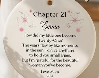 21st Birthday Ornament Personalized, 21st Birthday Gift for Daughter, Son, Friend, 21st Birthday Keepsake, 21st Christmas Ornament Daughter