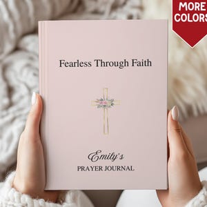 Personalized Christian Gifts, Prayer Journal: Faith Over Fear, Gift for Christian, Dear God, Religious Gift for her, Journaling, Writer Gift