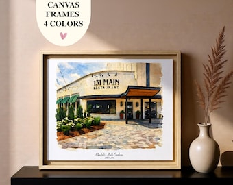 Where We Met, Where It All Began, Custom house portrait, Our First Date, Engagement Gift, Anniversary Gift, Where He Proposed, Gift for Wife