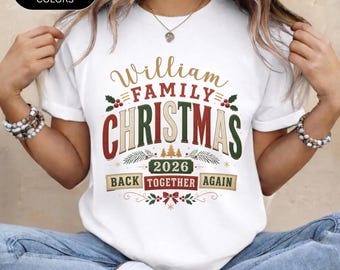 Family Christmas Tshirts, Custom Matching Family Shirts,Personalized Family Christmas Shirts 2026,Christmas Family Tees, Personalized Tees