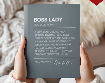 Personalized Boss Lady Journal: Vibrant Hardcover Notebook