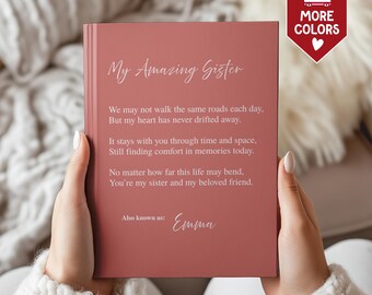 Sister Birthday Gift Personalized, Gift for Sister, Sister Graduation Gift, Sister Birthday Present, Custom Keepsake Journal, Sister Journal