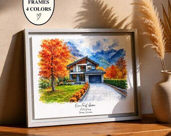 Home Portrait Paintings, Custom House Painting, Custom Watercolor Home, Housewarming Gift, Our First Home, Home Sweet Home, First Home Gift