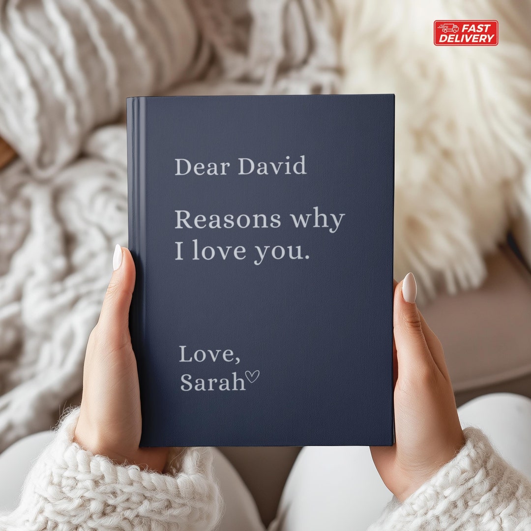 Notebook Reason Why Reasons Why I Love You Notebook, Custom Anniversary Gift, Engagement ...