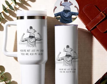Custom Photo Tumbler Dad Customized Photo Tumbler Photo Travel Mug Personalized Photo Tumbler w/ Custom Photo 40oz Tumbler Custom Bonus Dad