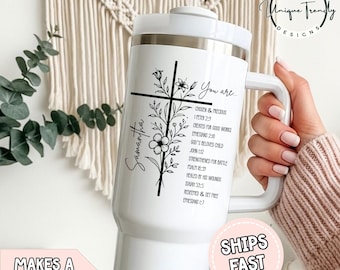 Personalized Christian Tumbler, Personalized Tumbler, Gift for Christian Women, Bible Verses, Scripture, Women Christian Gifts, Gift for Her