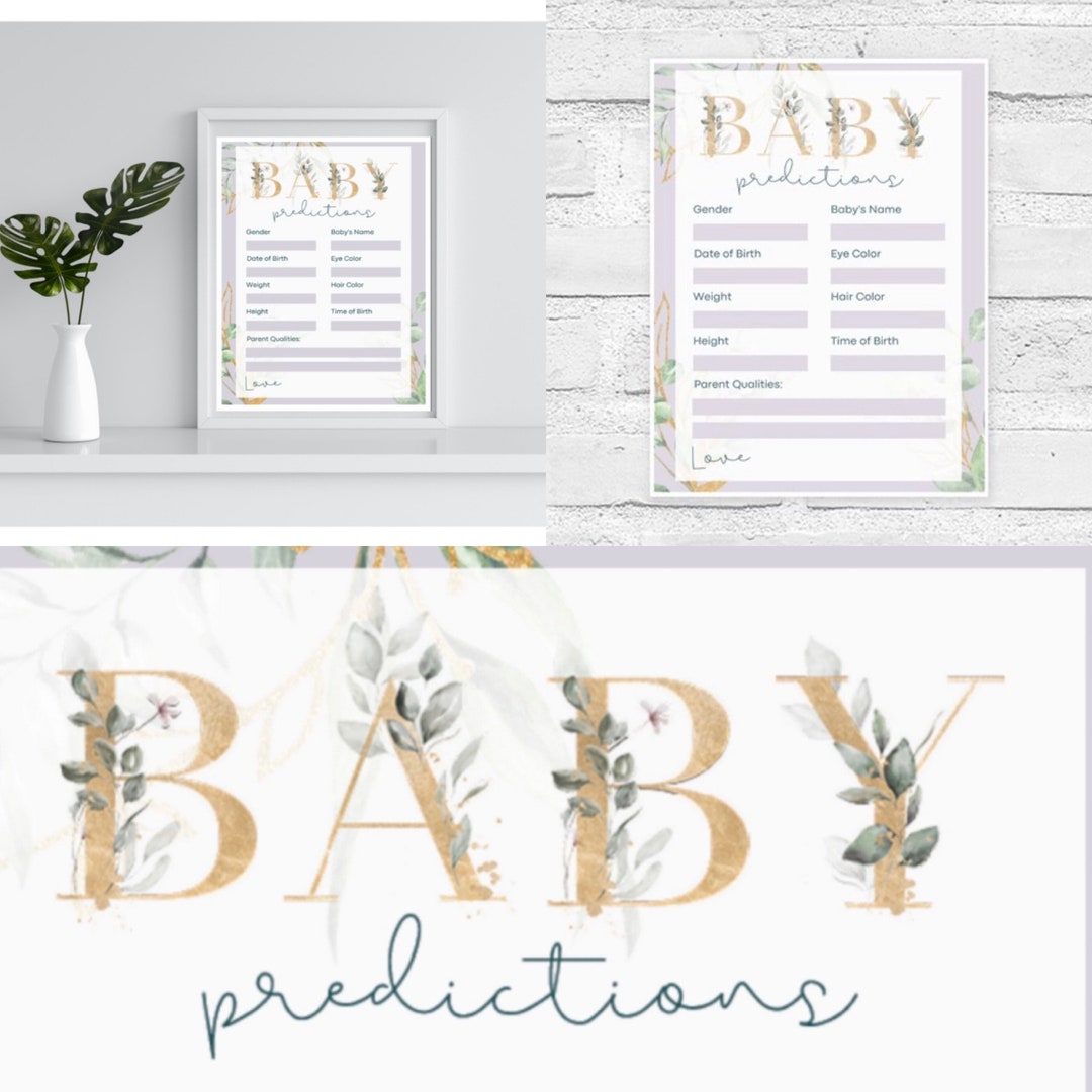 Baby Prediction Printable Paper - Etsy