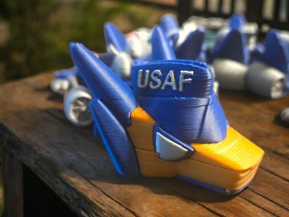 3d print, Air Force Dragon, Armed Forces, Airmen, Veteran, Retirement gift, USAF, Unique Gift, decorative figure,Patriotic, Ammo Gift Box