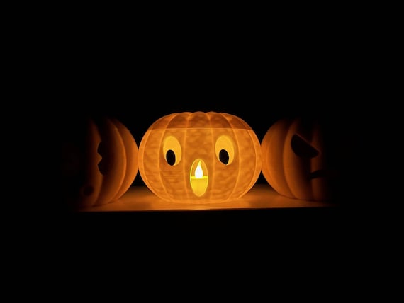Pumpkin, 3d print, pumpkin bowl, candy holder, Halloween decoration, Fall decoration, glow in the dark, candy bowl, pumpkin with lid