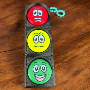 3D Print Traffic Light Clicker: Tactile Sensory Fidget Keychain