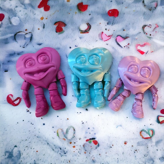 3d print, heart, romantic gift, fidget, party favor, Valentines Day, gift for wife, for a child, figurine, decoration, for him, for her