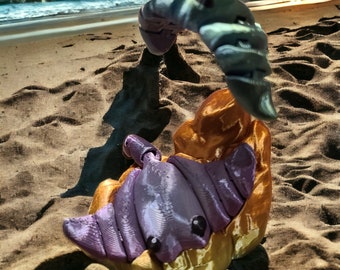 3D Printed Stingray Fidget Toy: Ocean Theme Party Favor