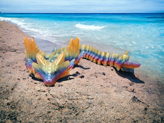 3d print, Axolotl, winged dragon, Salamander, Water creature, birthday gift, for a teenager, child gift, glow in the dark, for a adult,