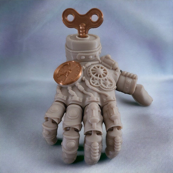 Steampunk Hand, 3d print, Human anatomy, Halloween, body part, party decoration, SCI-FI, Victorian Era,  in the dark, clockwork hand