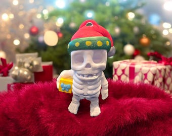 3D Print Articulated Santa Skeleton: Christmas Fidget Figurine