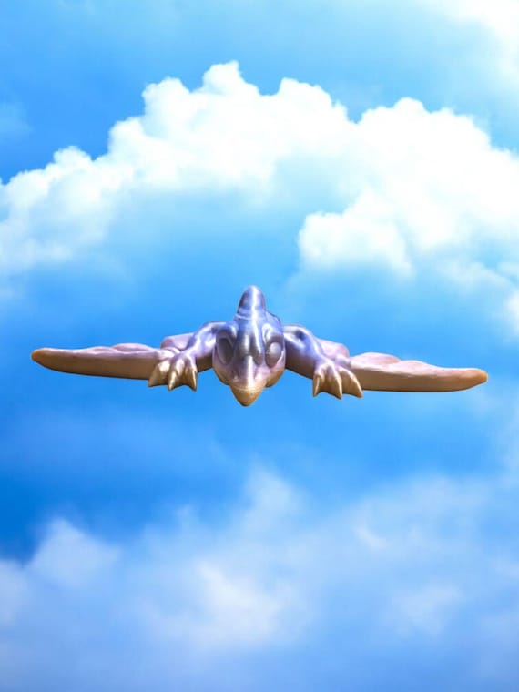 Pterodactyl, Dinosaur, 3d print, flappy dino, birthday gift, glow in the dark, party favor, dino lover, Easter Basket, Stocking stuffer