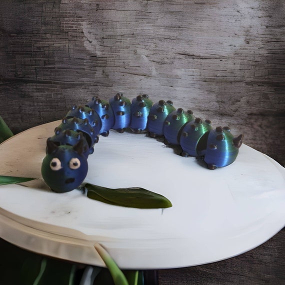 Caterpillar fidget for a child, Caterpillar for an Easter basket stuffer, birthday gift for a daughter, glow in the dark gift for a teenager