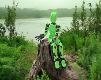 27" Posable 3D Printed Robot Action Figure: Dummy 13 Inspired