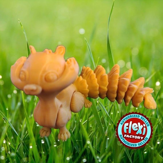 3d print, squirrel for child, fidget, Easter basket, Christmas gift, birthday gift for her, animal lover gift, glow in the dark, Christmas