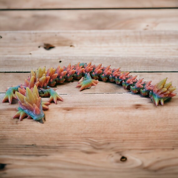 3d print, dragon, Armored Spike Dragon, for him, for her, birthday gift, christmas gift, fidget, child toy, figurine, color Glow in the dark