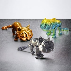 Impresión 3D, gato, gatito, regalo de Navidad, regalo para niños, amante de los gatos, juguete para niños, regalo de cumpleaños, felino, animal
