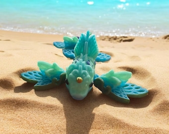 3D Printed Flutterphin Toy: Mythical Dolphin Butterfly Creature