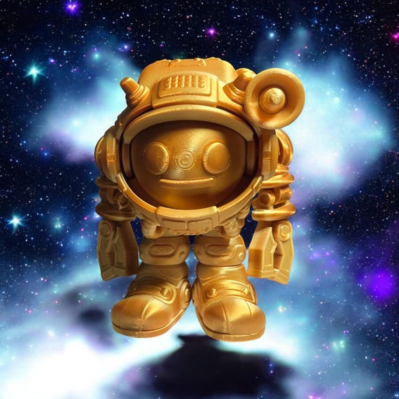 Astronaut, 3d print, Space Moji, stocking stuffer, for kids, fidget, glow in the dark, birthday gift, space lover, planets
