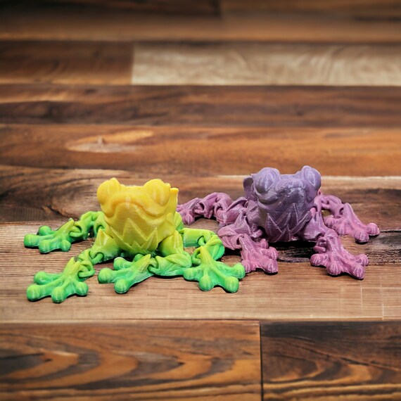3d print, frog, rose, flower, Mothers day, 3d animal, flexible frog, fidget, child toy, birthday gift, glow in the dark, amphibian