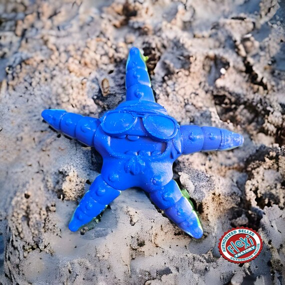 3d print, Starfish, Easter basket stuffer, for kids, fidget, child's toy, glow in the dark, birthday gift, for him, for her, beach lover