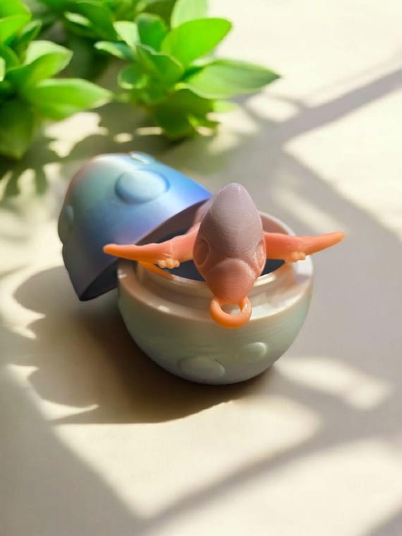 Pterodactyl, 3d print, Dino Egg, gift, keychain, birthday, party favors, stocking stuffer, pull chain ornament, backpack zipper pull