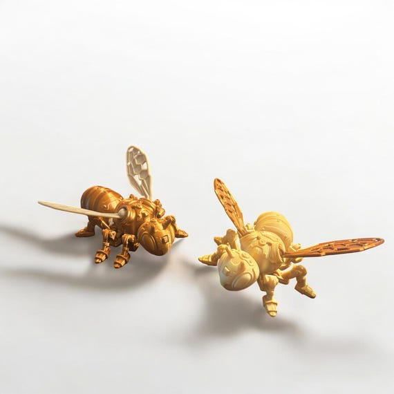 3d print, cyber bee, fidget, hornet, robotic bee, gag gift, glow in the dark, scary, insect lover, honeybee, bumblebee, party decorations