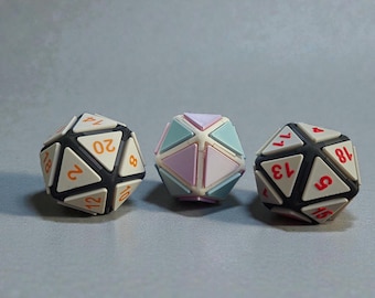 3D Print D20 Clicker Keychain: Clicky Fidget Sensory Toy, D20 dice