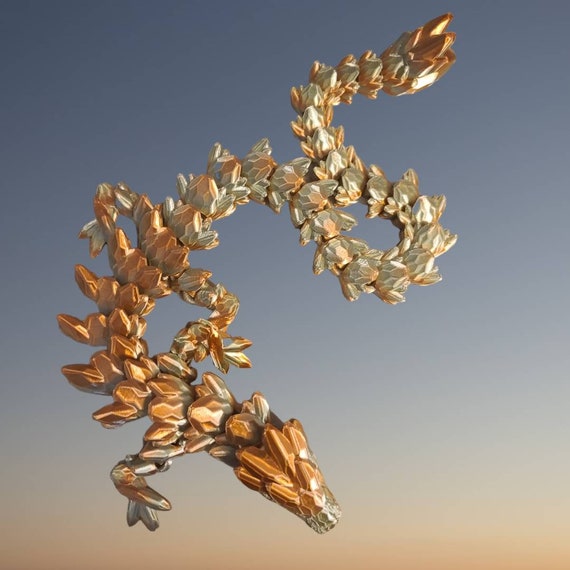 3d print, Gemstone dragon, 3d art, Mythical creature, fantasy, unique dragon, Art Piece, Dragon Figure, Detailed Dragon, handmade art