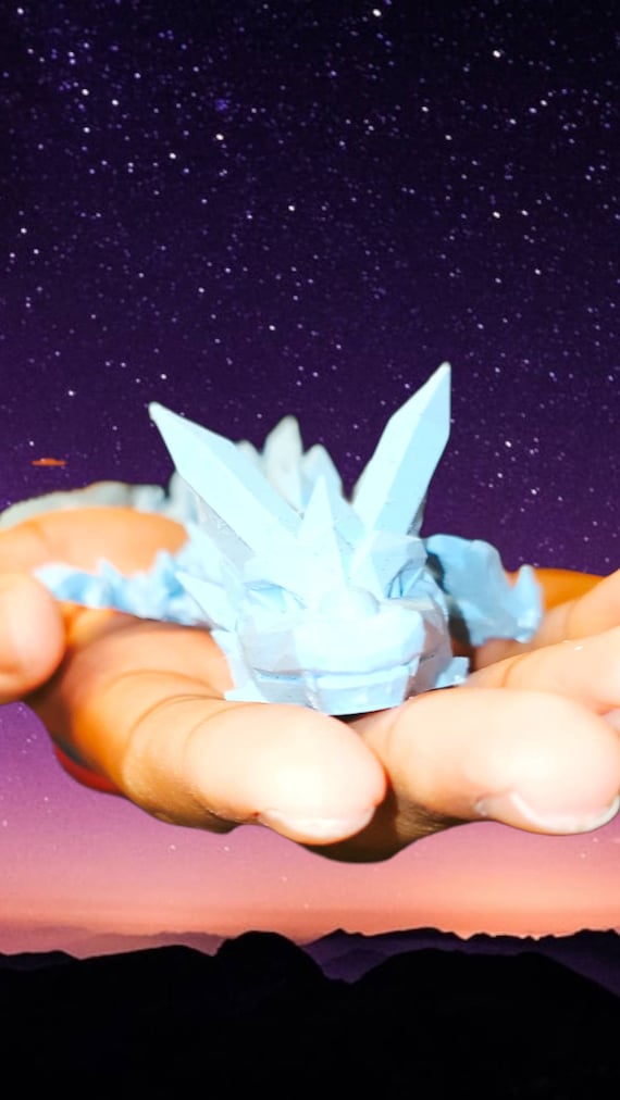 3d print, dragon, Crystal dragon, for a teenager, for a child, birthday gift, glow in the dark, for an adult, Mothers Day gift, graduation