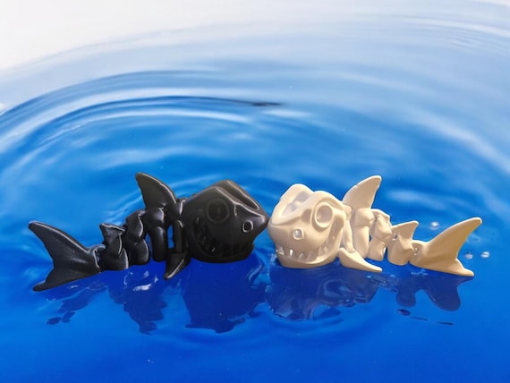 Shark, 3d print, fidget, Easter basket, skeleton shark, birthday gift, toy, christmas, glow in the dark, stocking stuffer, sea animal, ocean