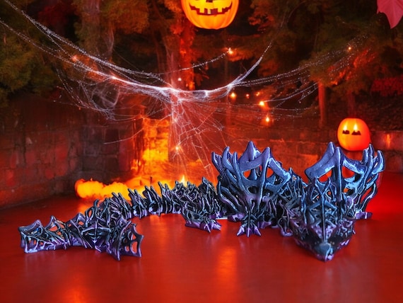 3d print, Wicked Wing dragon, Halloween, Spider Webs, Gothic, birthday gift, for a teenager, child gift, glow in the dark, for a adult