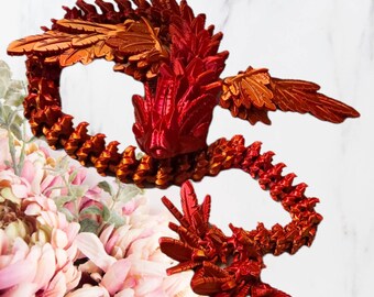 3D Printed Flying Serpent Dragon by Cinderwing - Fidget Toy