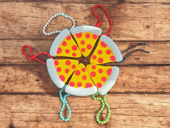 Pepperoni Pizza, 3d print, food, pizza slice, backpack zipper pull, keychain, party favor, stocking stuffer, junk food
