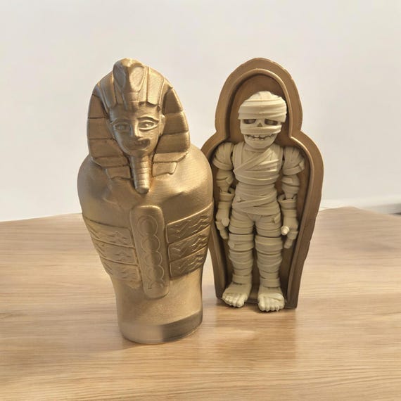 3d print, Mummy, Sarcophagus, Egyptian, Halloween decoration, khat, sah, Day of the Dead, corspe in a Coffin, Egyptian lover