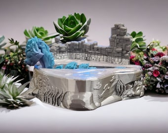3D Printed Mini Loch Ness Monster with Key: Scottish Folklore Toy