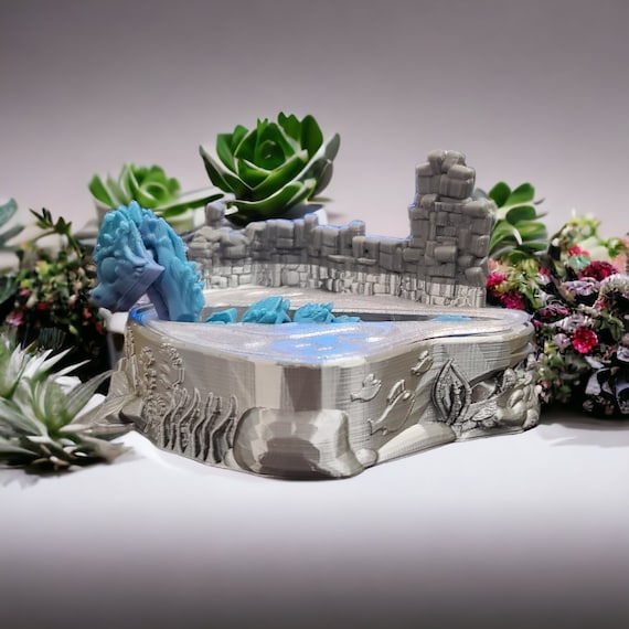 3d print, Mini LochNess and key, child toy, mythical creature, birthday gift for her, gift, Scottish folklore, fantasy, Water feature