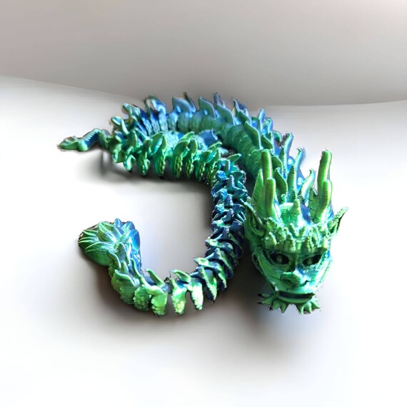 Imperial dragon, Chinese dragon, 3d printed toys, Easter basket, stocking stuffer, for a teenager, birthday gift for him, glow in the dark