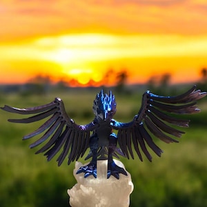 3D Printed Rising Phoenix Fidget Toy: Glow in the Dark Sensory Gift