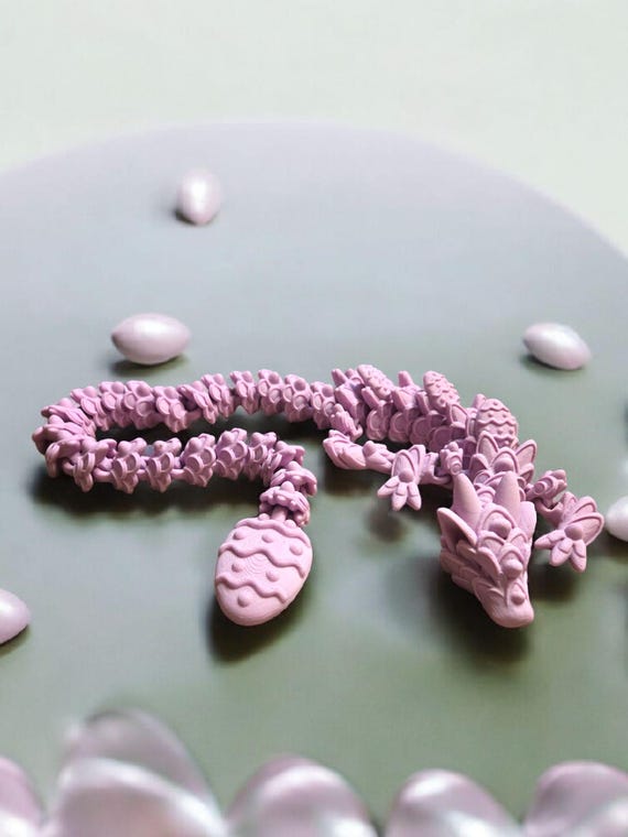 Easter Egg, 3d print, dragon, Sugar Cookie, articulated, Love, Easter, Dessert, Easter Basket, Spring Decorations, gift for her