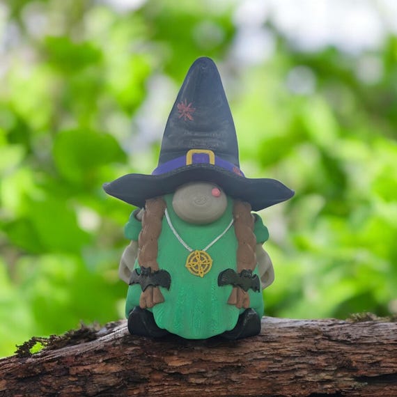 Witch, Gnome, 3d print, Nordic toy, hag, Halloween, 3d toys, gnome lover, gag gift,  fidget, party favor, birthday gift, Medieval