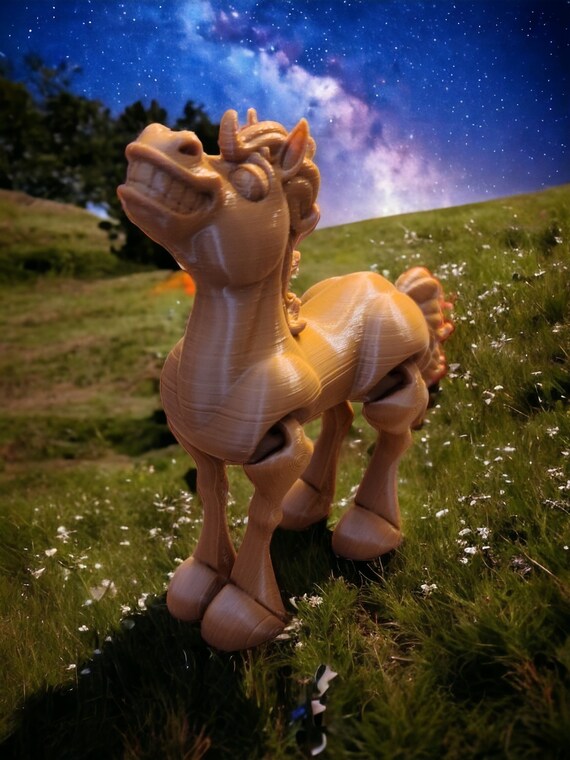 3d print horse, birthday gift for a teenager, 3d printed toy, Equestrian lover, horse themed party favor, flexi horse, gift for a toddler