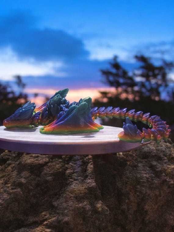 3d print, dragon,  Gemstone Wyvern, Winged Dragon, gift, birthday, gift for her