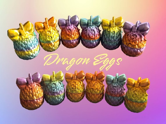 3d print, dragon eggs, Easter eggs, Reusable eggs, Christmas advent calendar, party favor, numbered eggs, for kids, egg hunt, Refillable