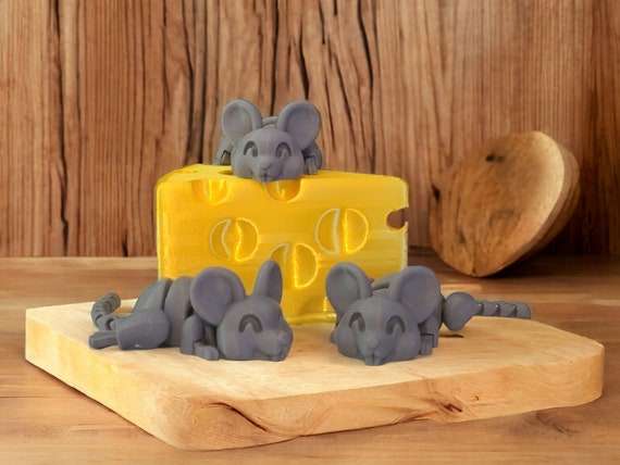 Mouse, cheese box, 3d print, rodent, birthday gift, gag gift, mice, animal lover, prop, toy mouse, gift for him, child toy